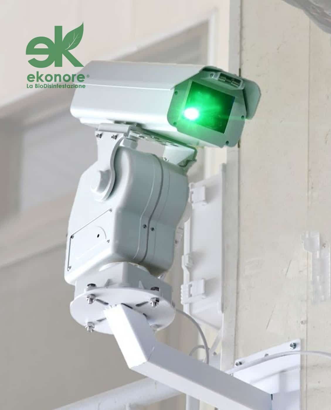 BirdLaser AI installato – allontanamento volatili