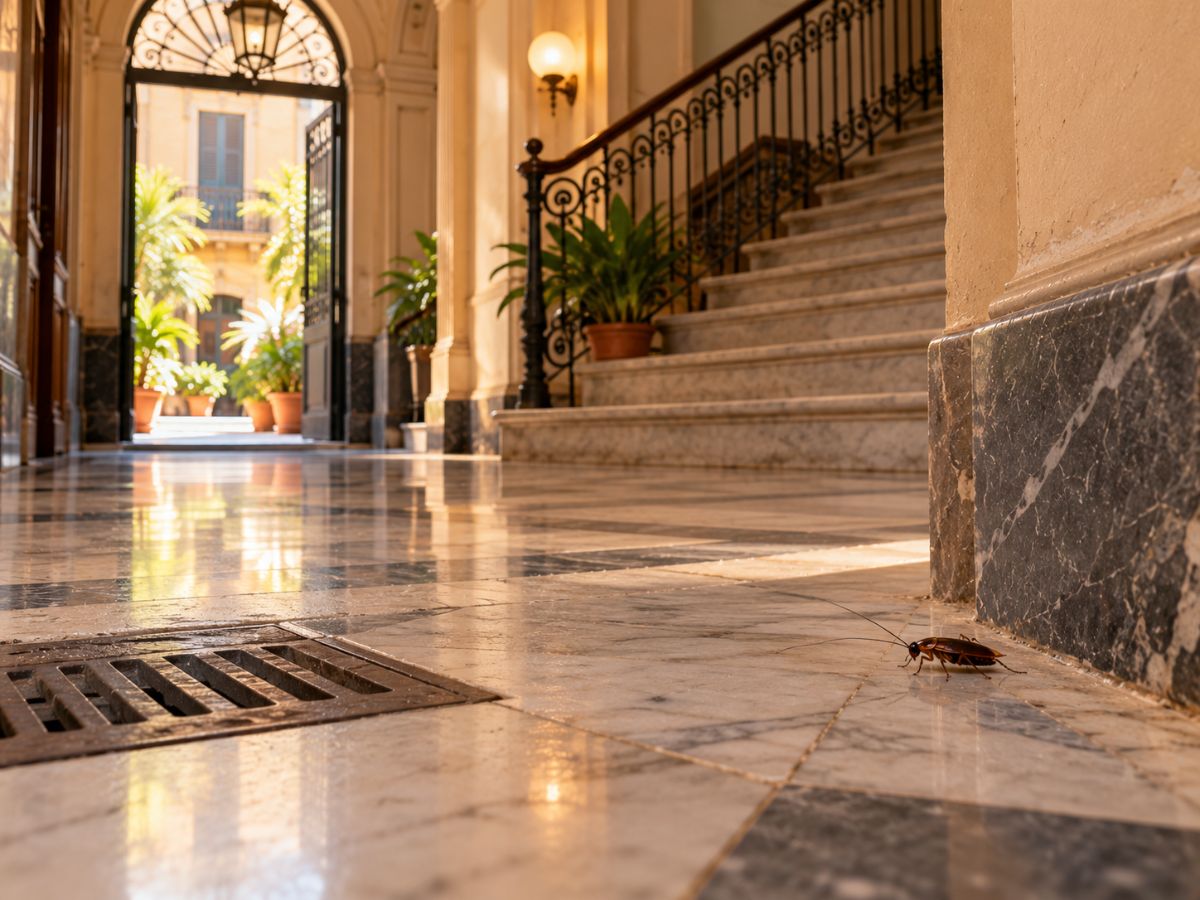 Blatta nell’androne di un palazzo di Palermo Blatta nell'androne di un palazzo di Palermo