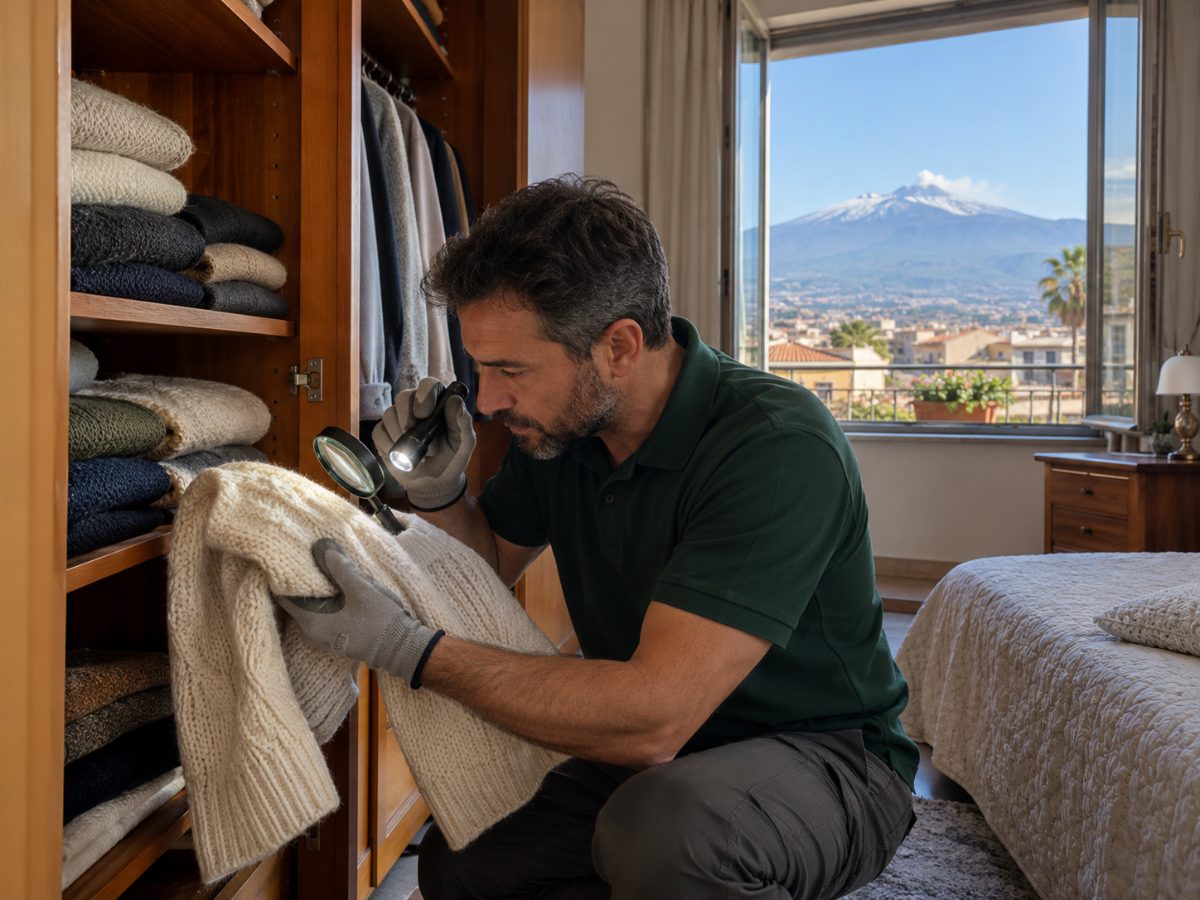 Tarme a Catania: maglioni bucati, armadi e tappeti, cosa fare