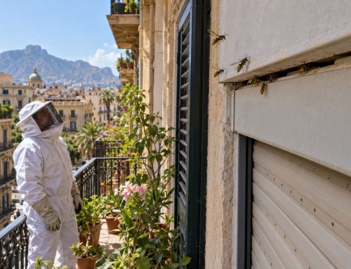 Vespe e calabroni a Palermo: nidi su balconi, tapparelle e tetti, come intervenire in sicurezza