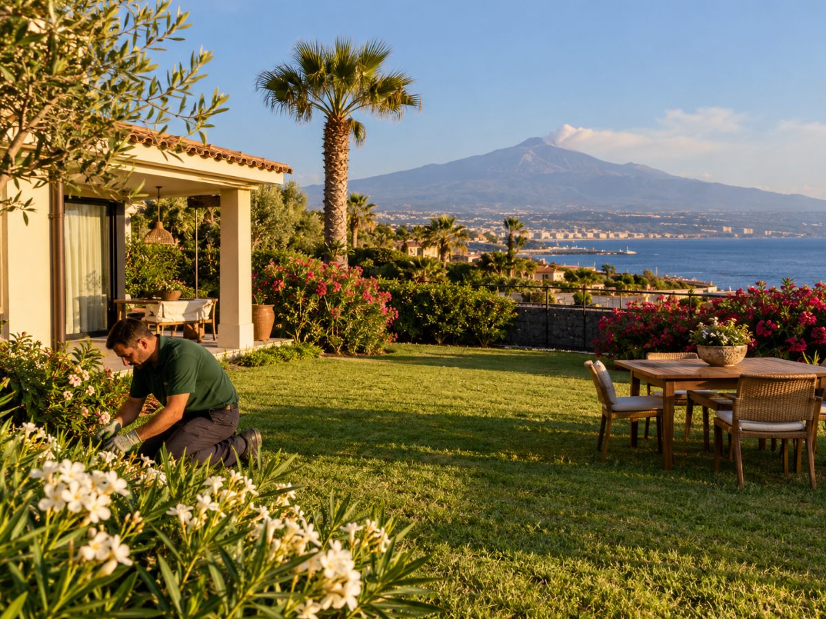 Giardino di una villetta al mare alla Playa di Catania Giardino di una villetta al mare alla Playa di Catania