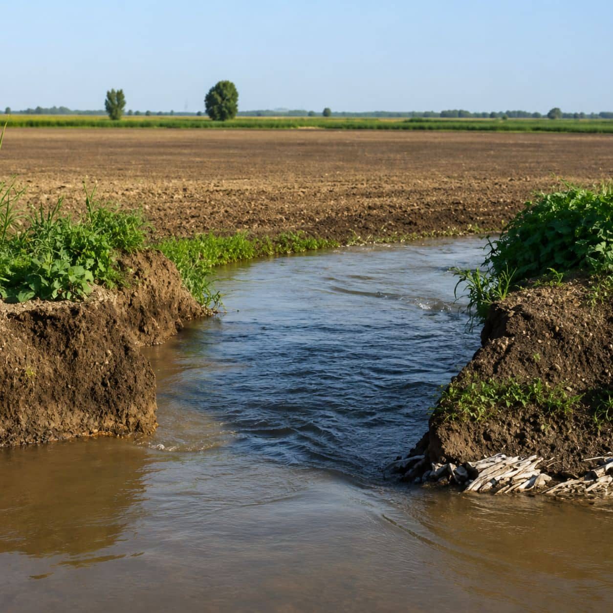 Argine eroso dalle nutrie